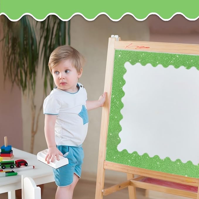 70Ft Shine Bulletin Board Borders，Scalloped Poster Boards Decorations Trim