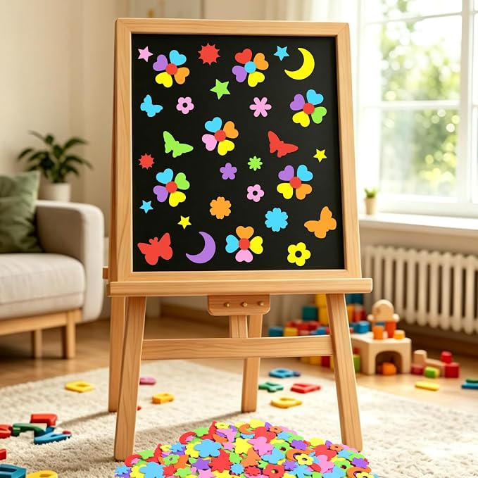 1400Pcs Foam Stickers Colorful Flower Butterfly Foam Shapes Stickers