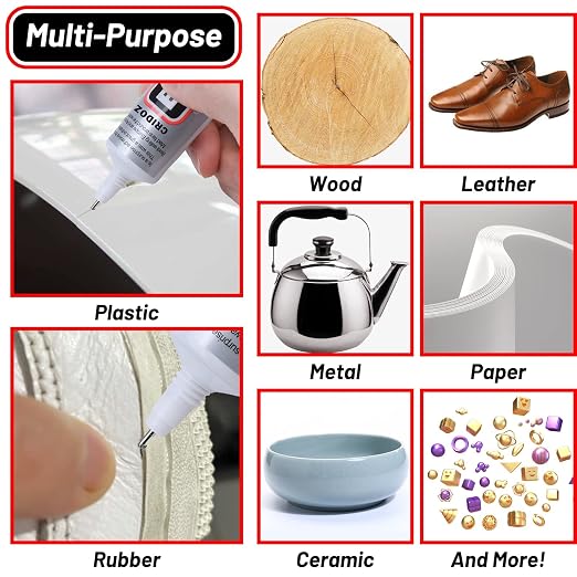 B7000 Rhinestone Glue for Jewelry Making, Nail Art, Glass