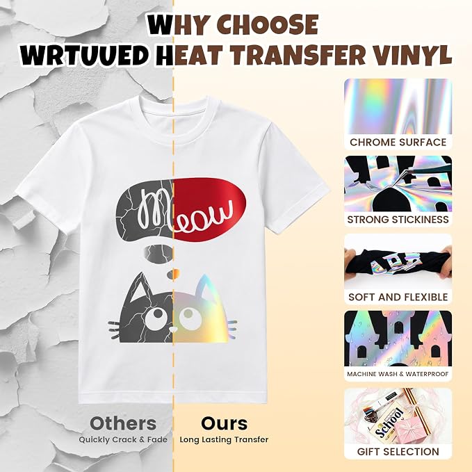 Holographic HTV Heat Transfer Vinyl Roll