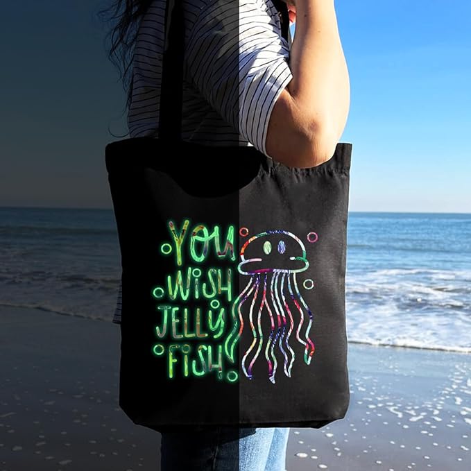 HTVSTD Glow in The Dark Jellyfish Heat Transfer Vinyl 6pcs 12×10in | Luminous