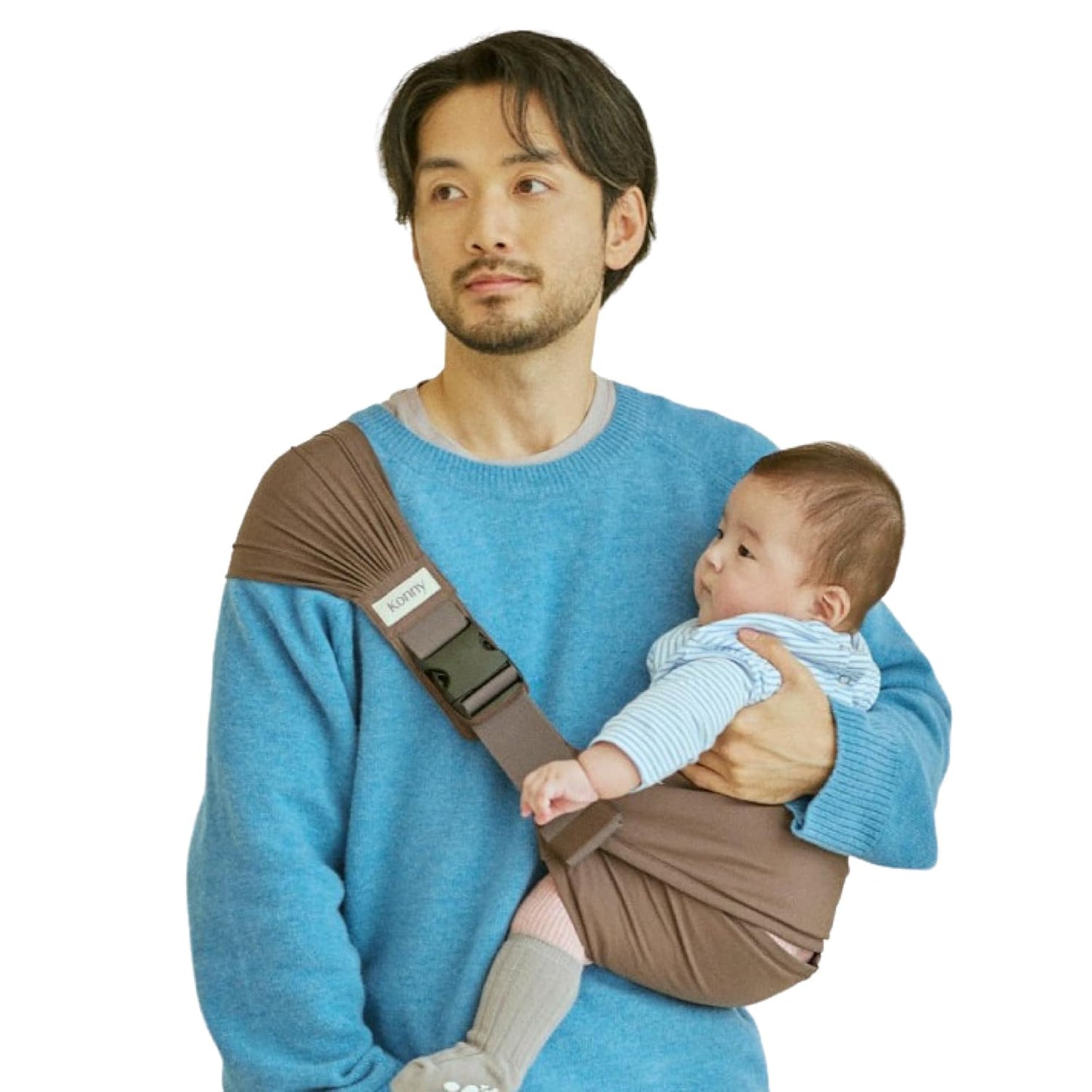 Konny Baby Carrier Hip Seat, Dual Support IHDI Certified with Two Safety Pads, Adjustable Wraps Sling Wearable One Size Fits All, Baby Essentials for 6 to 48 Months up to 44 lbs -Mocha