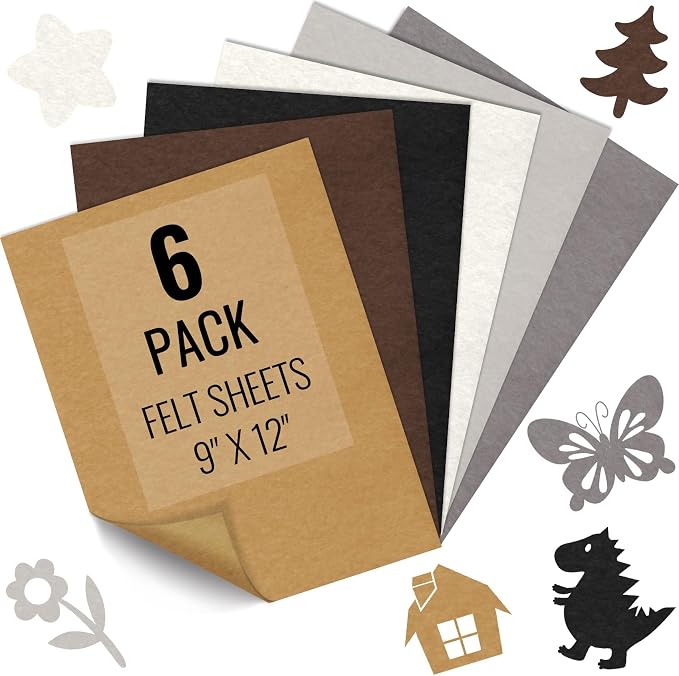 IONTACH 9" X 12" Soft Felt Sheets 1.6mm Thick | Felt Fabric