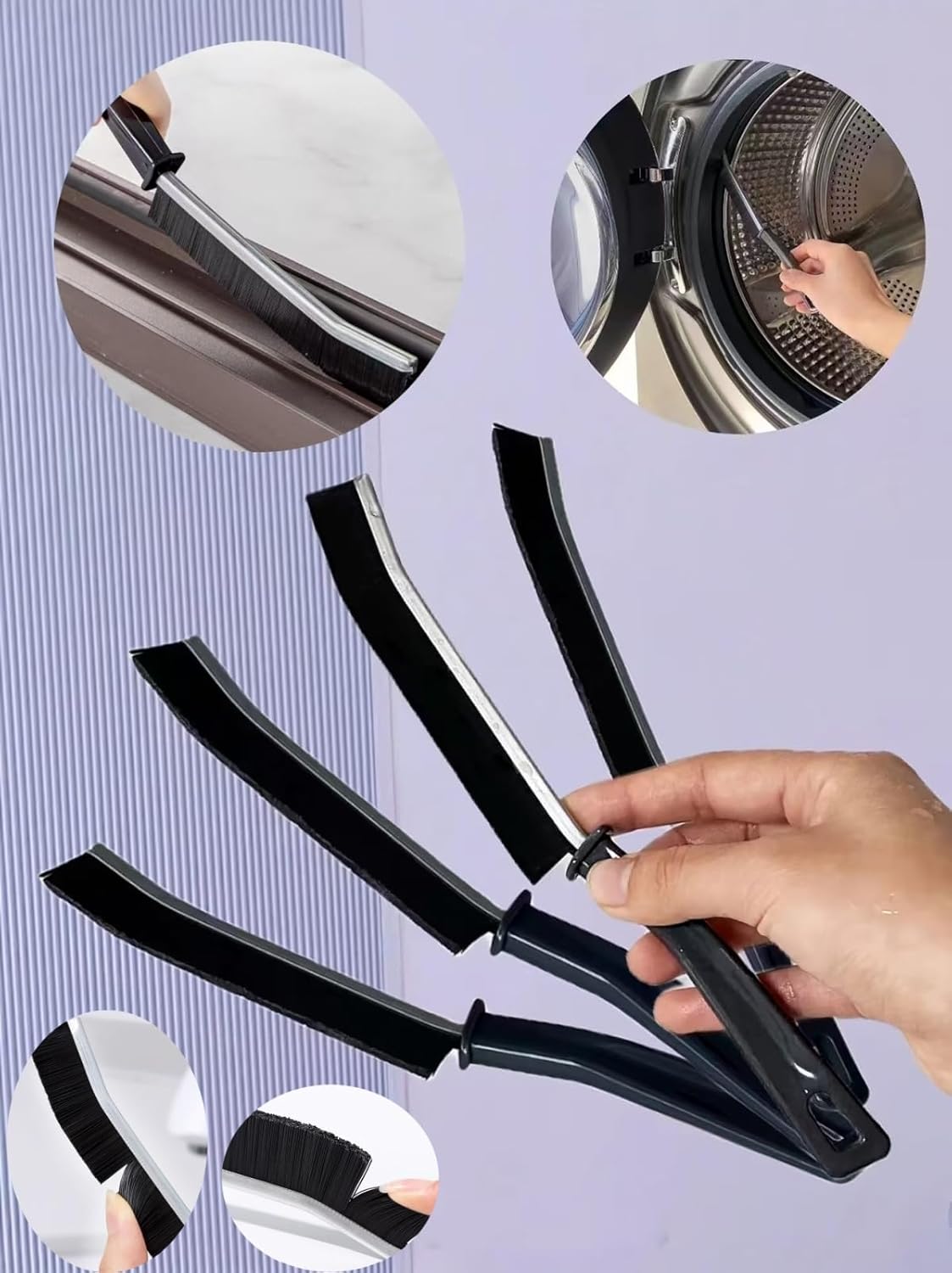 8 PCS Crevice Cleaning Brush,Hard Bristle Crevice Cleaning Brush,Crevice Cleaning Tool is Effective to Clean The Small Gap of Kitchen, tolilet and Windows.