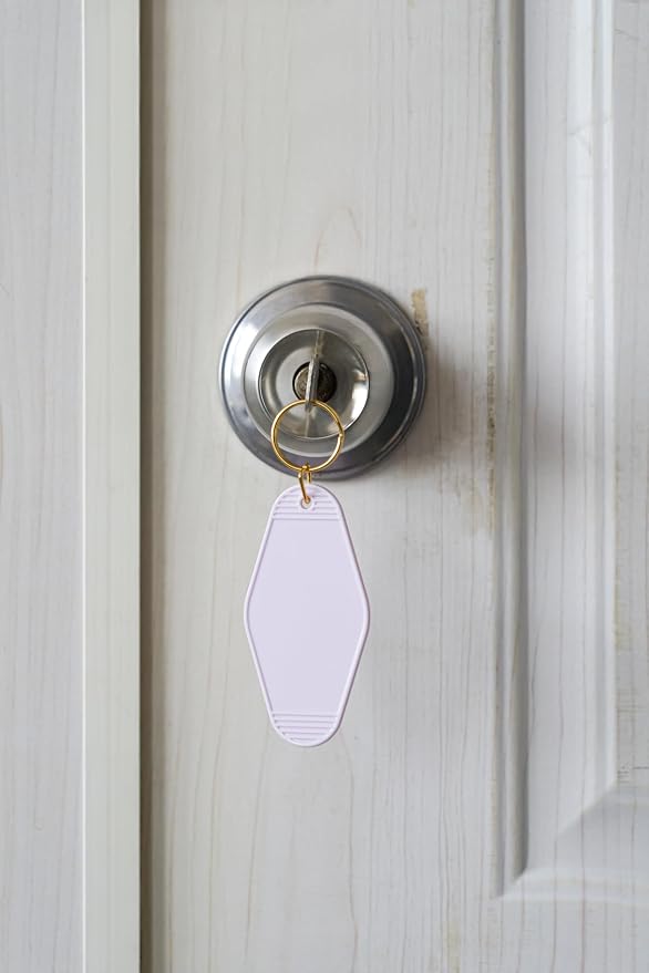 Yoption 50pcs Blank Motel Keychain Bulk