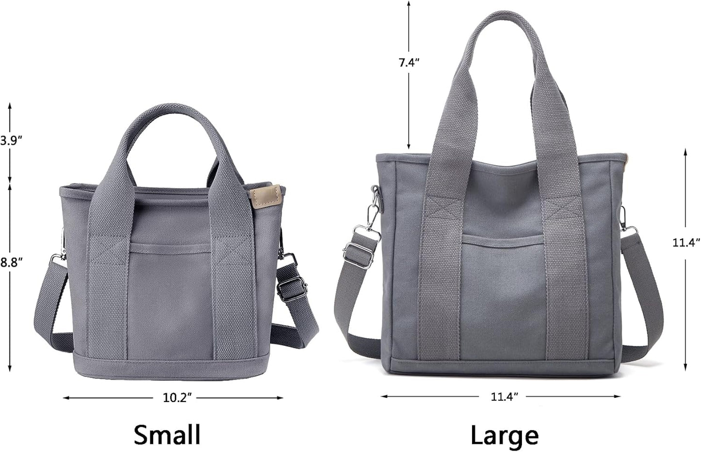 Small Tote Bag with Zipper Tote Bag for Women Canvas Crossbody Bag Shoulder Bag Satchel Hobo Bag Messenger Bag 2025