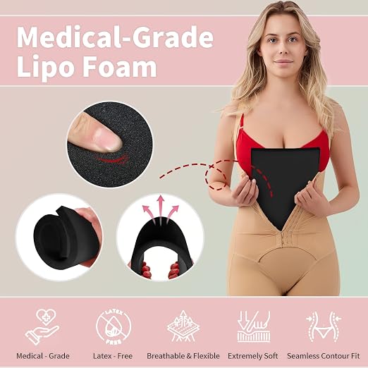 5 Pack Lipo Foam Pads, Tummy Tuck, Flattening Abdominal Compression Garments