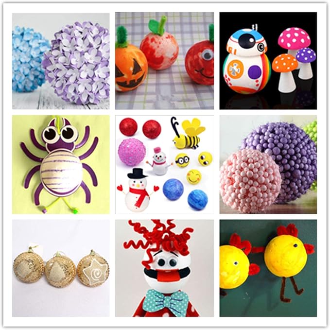 Crafjie 4 Inch Craft Foam Balls 24-Pack, Supplies Foam Balls