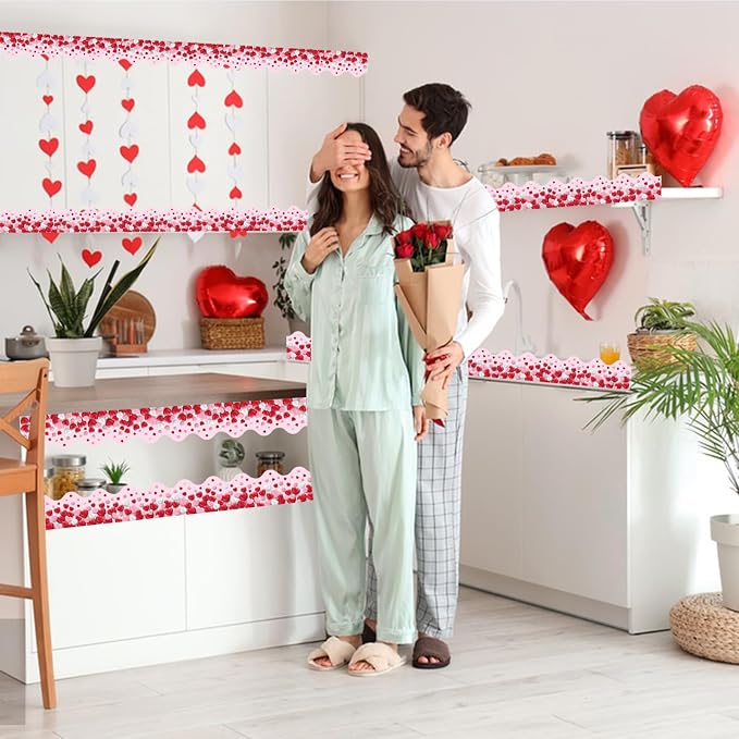 69 Ft Valentine's Day Bulletin Board Border Heart Trim Border Sweet Valentine