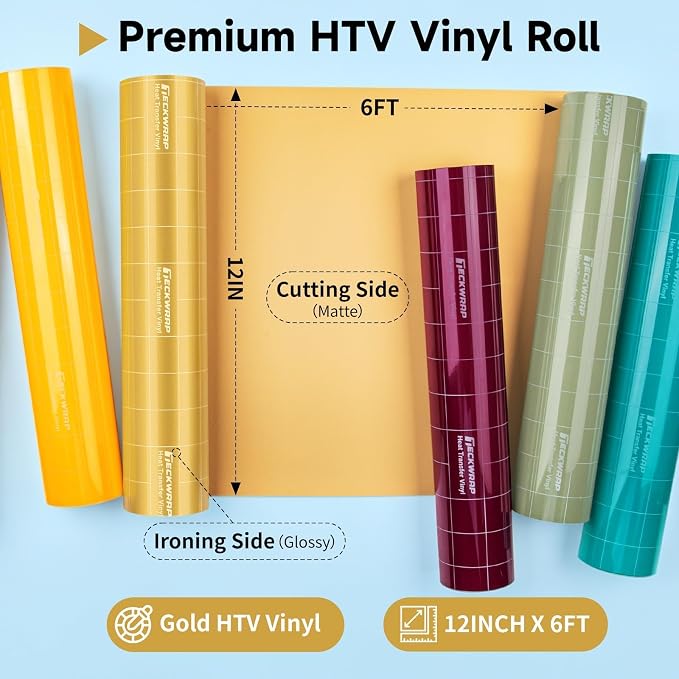 TECKWRAP Heat Transfer Vinyl for T-Shirts, 50+ Washes, REACH Certified & Dryer