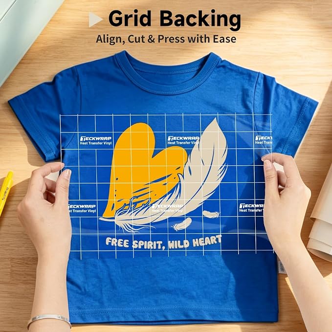TECKWRAP Heat Transfer Vinyl for T-Shirts, 50+ Washes, REACH Certified & Dryer