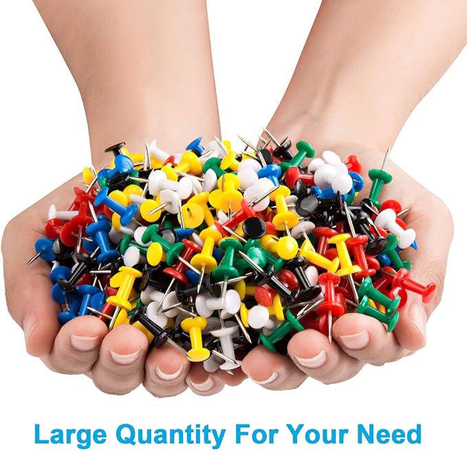 400Pcs Push Pins, Thumb Tacks for Bulletin Board, Stick Pins Thumb Tacks for