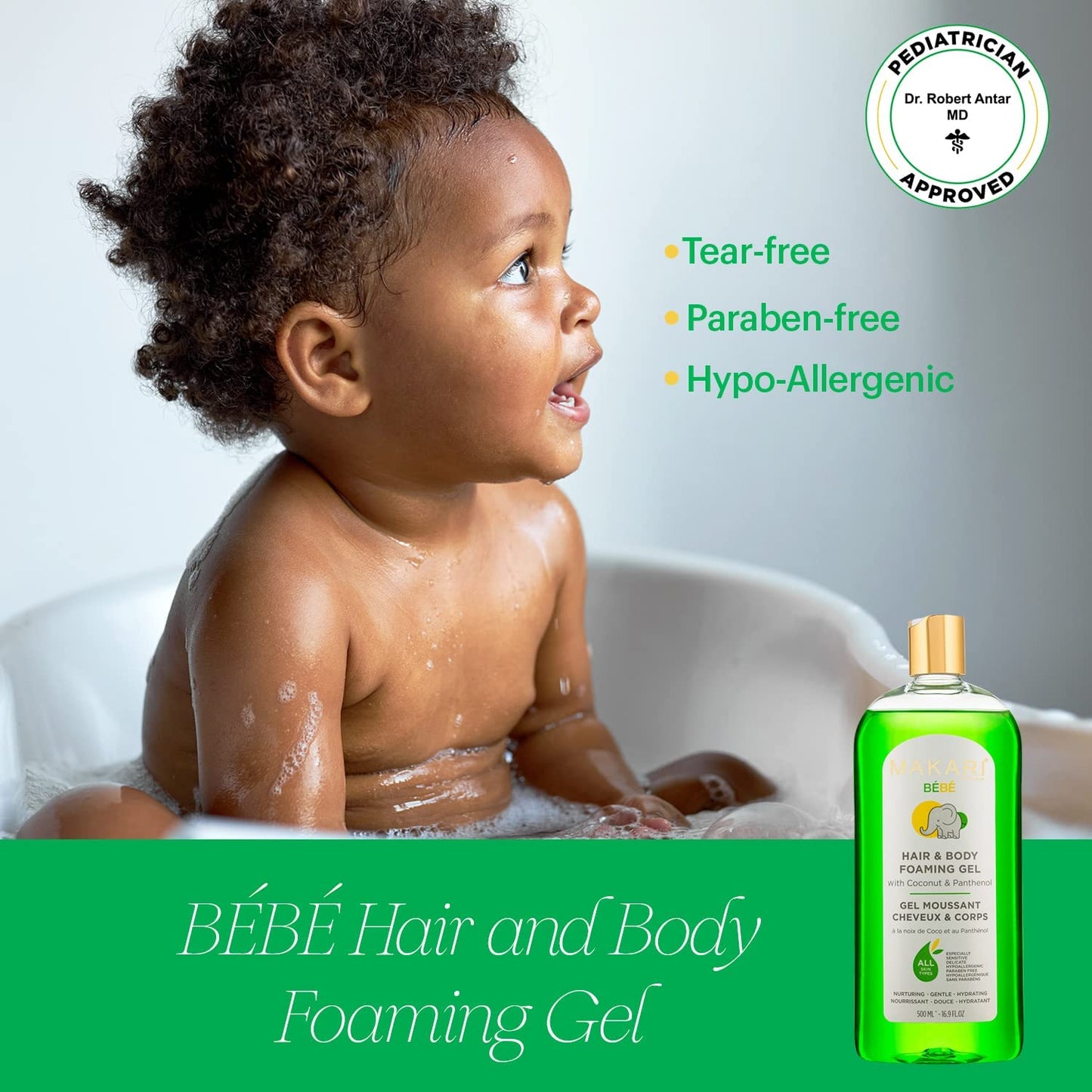 MAKARI Baby Care Bundle | Hypoallergenic Foaming Gel & Softness Care Baby Oil | Gentle Hair and Body Wash & Nourishing Oil for Sensitive, Delicate Skin
