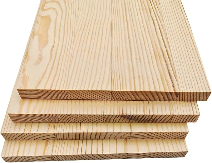 4PCS Rectangle Wood Boards Unfinished Wood Blocks