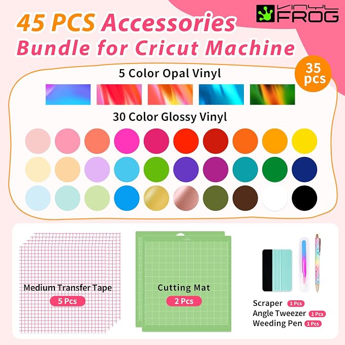 VINYL FROG 45PCS Accessories Bundle
