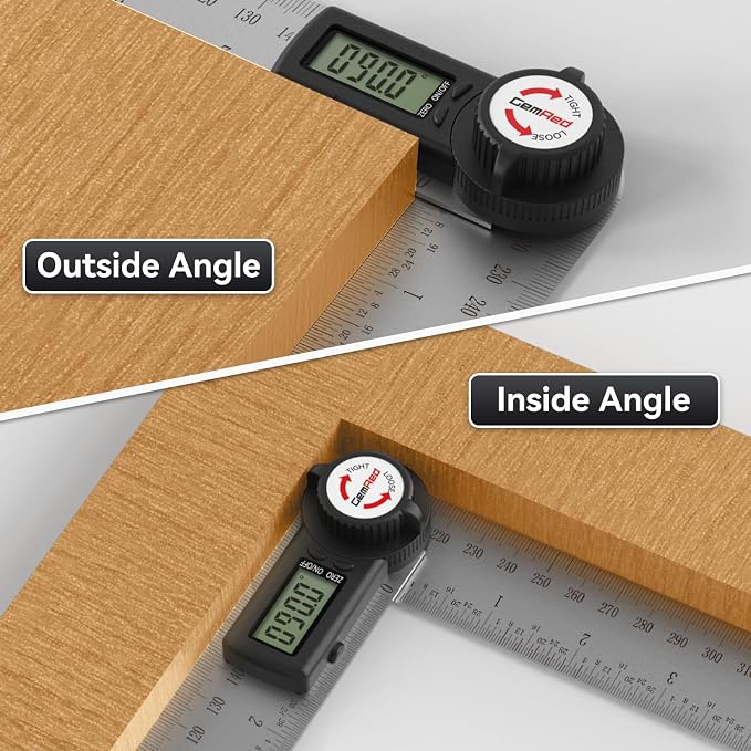 GemRed 82305 Digital Angle Finder GemRed Protractor Stainless steel 7inch 200mm