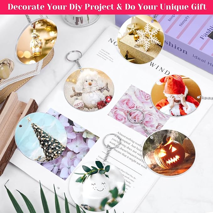 3 inch Acrylic Ornaments Blanks 30pc Clear Round Ornaments Blanks