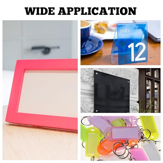 12 Pcs Acrylic Sheets 8 x 8 Inch Colored Cast Acrylic Panels, Opaque Plastic