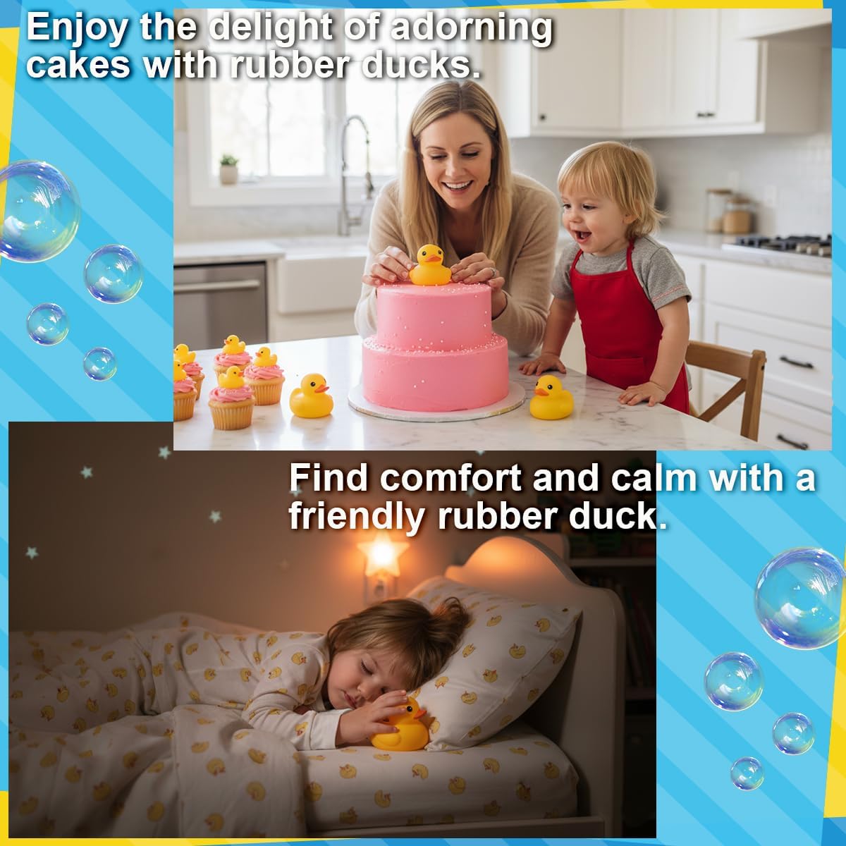 Rubber Funny Ducks/Duckies Waterproof No Bebe Noise Bath Toy Without Hole or with No Hole Student Office Desktop Decor IT Programmer Funny Partner Rubber Duckies in Bulk
