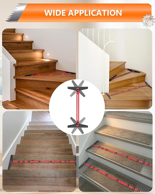 AXIUM Stair Tread Template Tool Adjustable 10.5" to 60.5" Stair Gauge Jig |