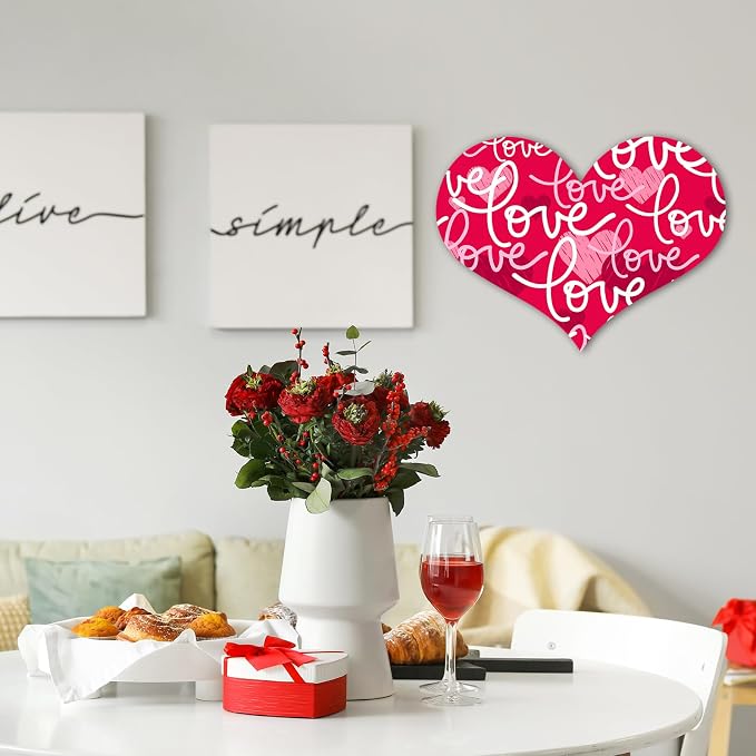 12 Pack 12 Inch Valentine Wood Heart Cutouts