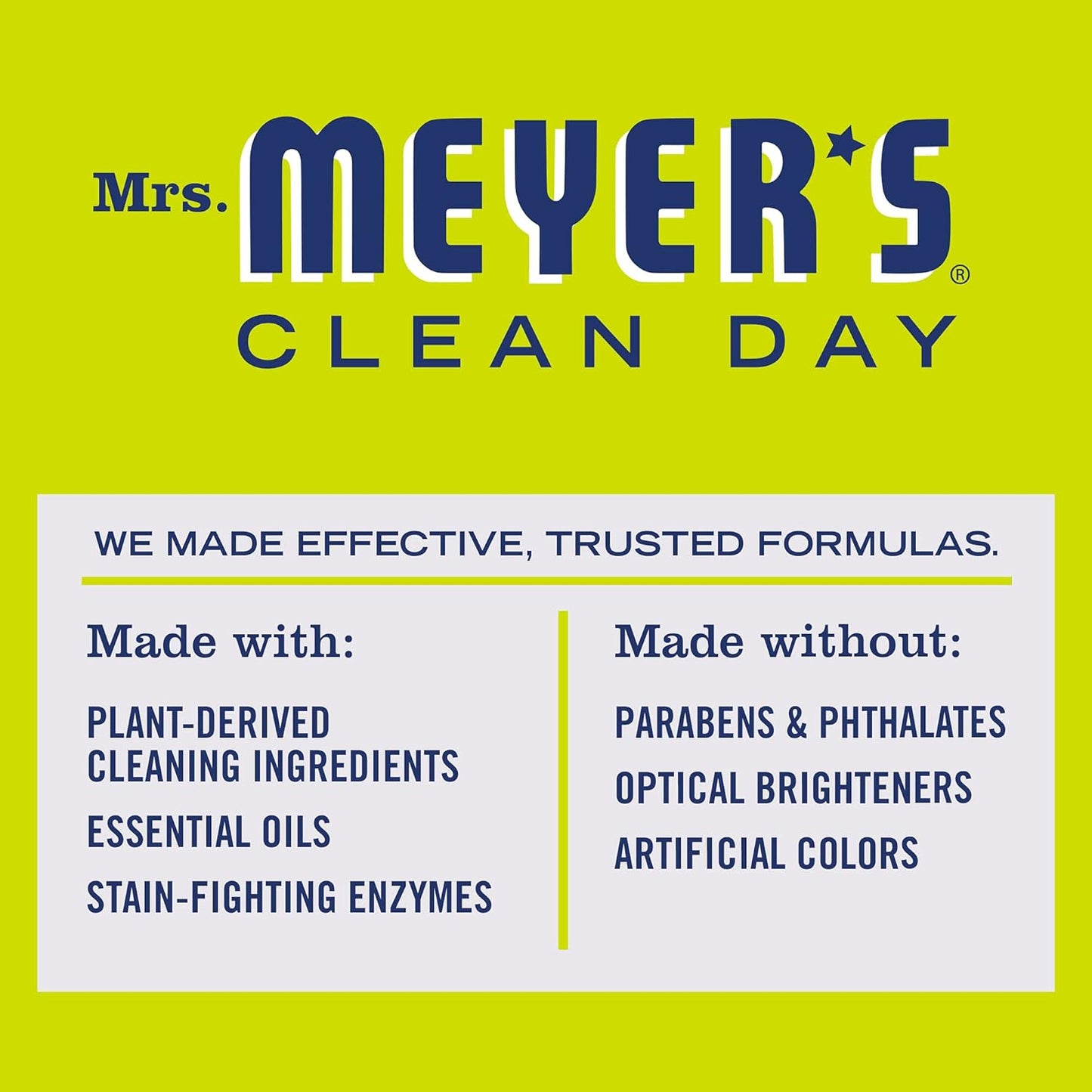 MRS. MEYER'S CLEAN DAY Liquid Laundry Detergent, Infused with Essential Oils, Lemon Verbena, 64 oz (64 Loads)