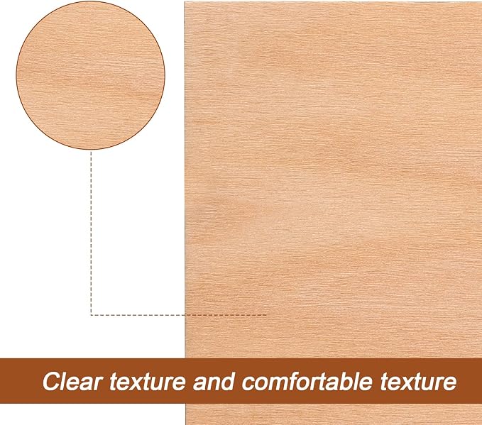 20 Pack 12 x 8 x 1/8 Inch Basswood Sheets, Rectangular Plywood Balsa Wood Sheet
