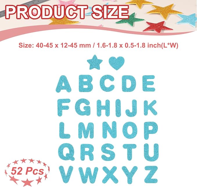PATIKIL Alphabet Foam Stickers