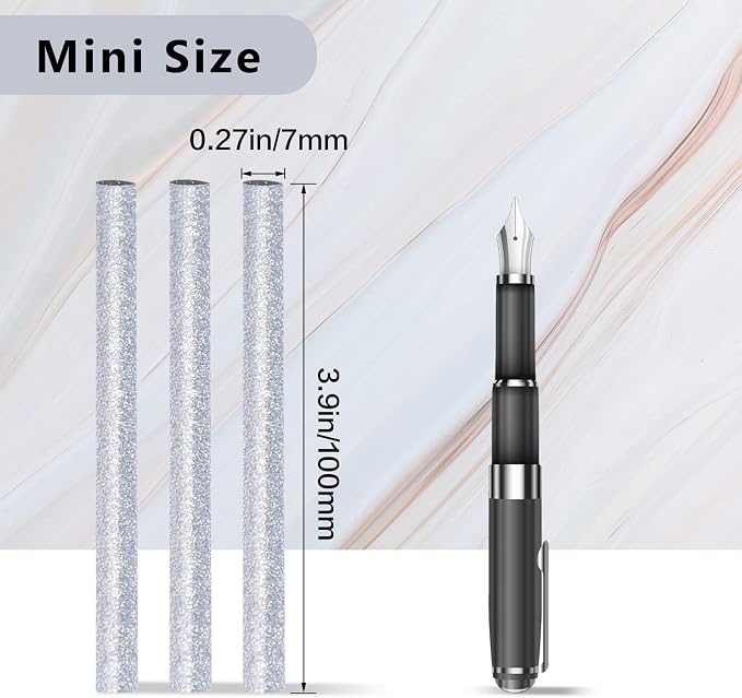 Manarty Glitter Silver Hot Glue Stick, Adhesive EVA Glue Sticks Standard
