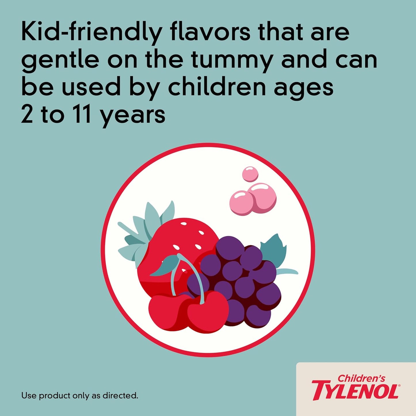 Children's Tylenol Liquid Oral Suspension Medicine, Acetaminophen Pain Reliever & Fever Reducer, Aspirin-, Ibuprofen- & Alcohol-Free, Cherry, 4 Fl. Oz