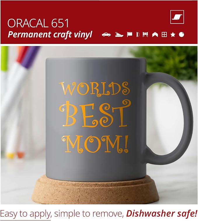 ORACAL 651 Gloss Golden Yellow Permanent Vinyl Tape Roll – Premium Adhesive Film