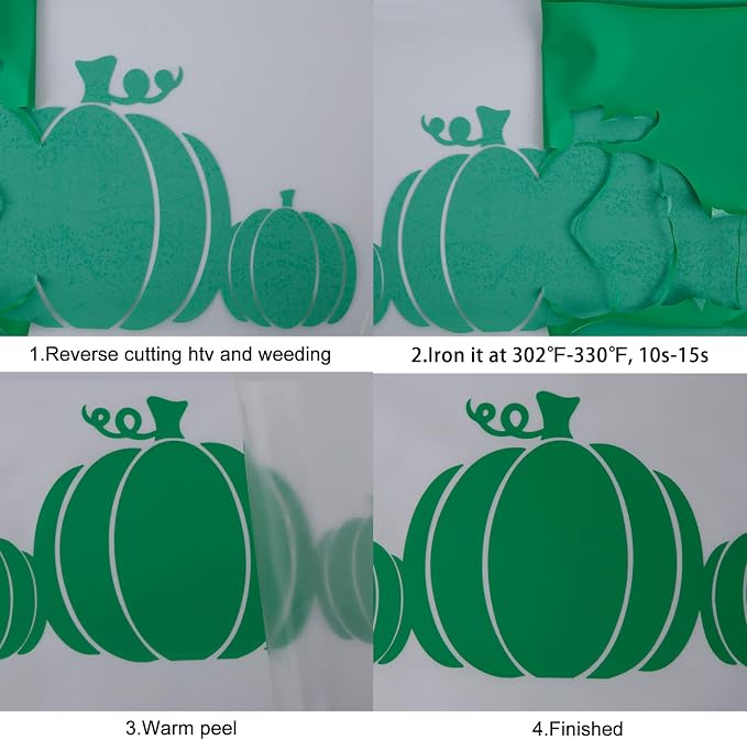 FUNKAKA Fruit Green HTV Heat Transfer Vinyl Rolls, Adhesive HTV Vinyl