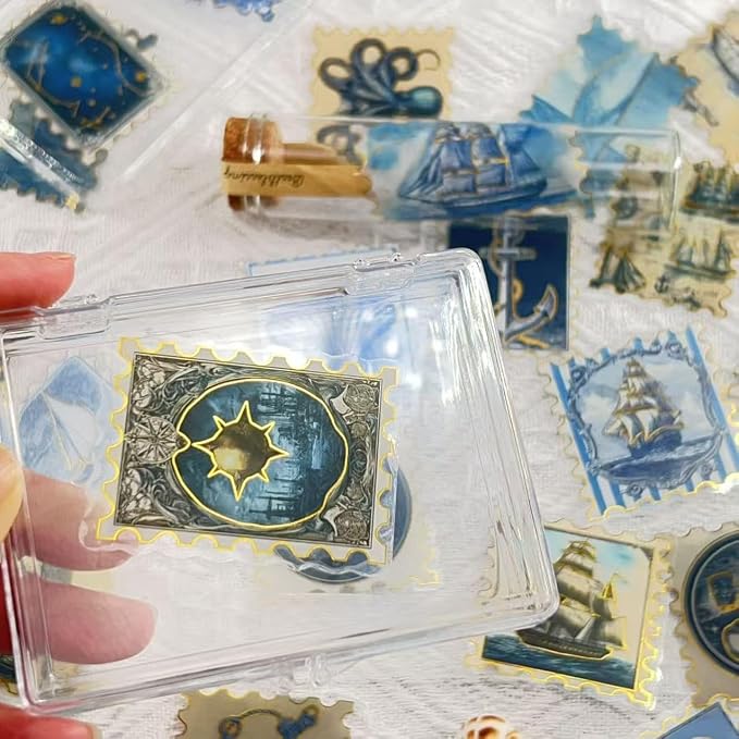 50Pcs Gold Stamps Stickers for Scrapbooking