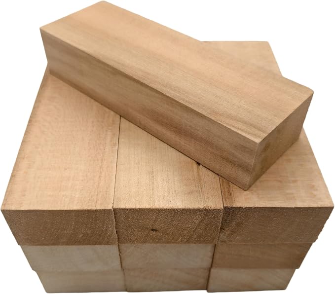 10PCS Basswood Carving Blocks, Whittling Wood Carving Kit, Unfinished Wooden