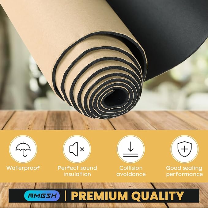 Sponge Neoprene with Adhesive Foam Rubber Sheet 1/8" Thick *12" Wide X 48" Long