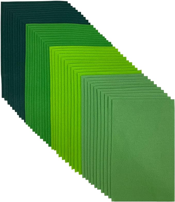 Jtnohx Soft Felt Sheets, 8x12 inches Assorted Craft Felt Fabric, 1.4mm Thick