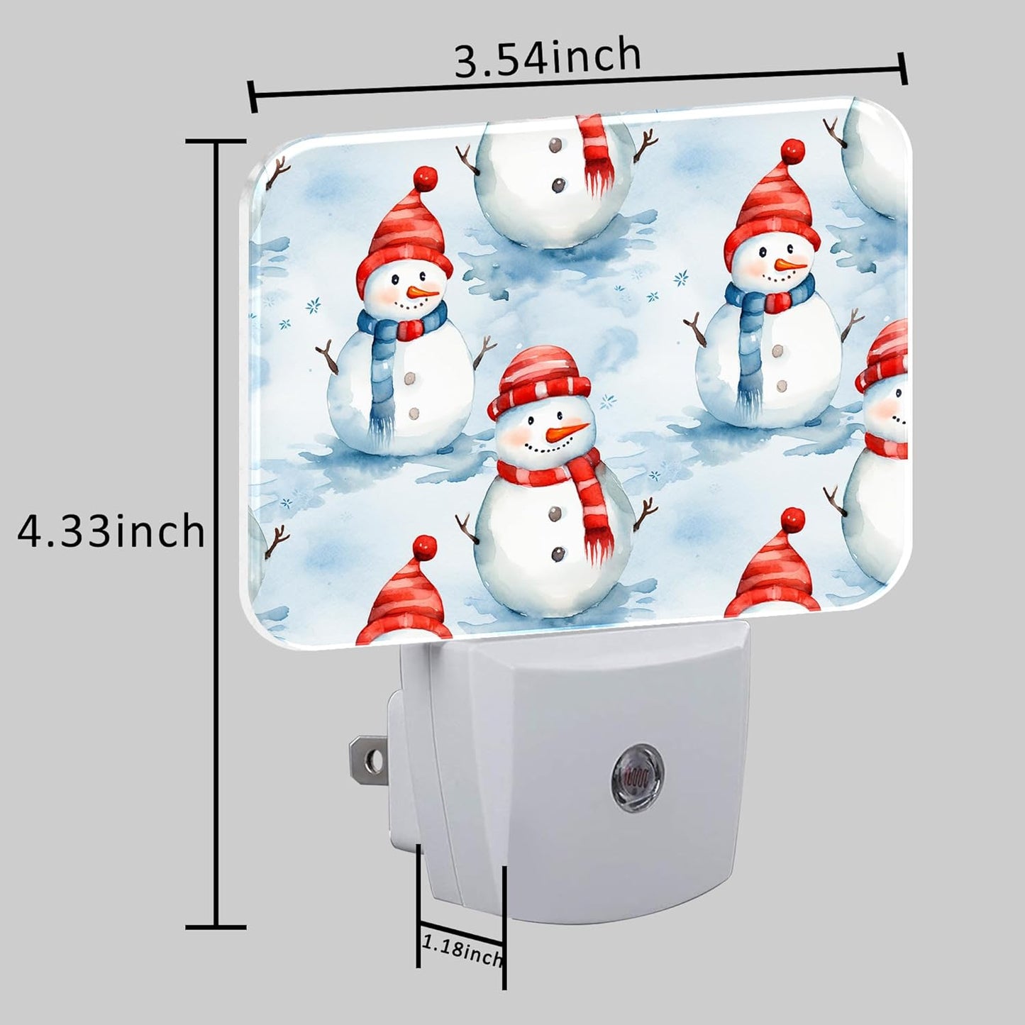 Christmas Cartoon Cute Snowman Night Light for Kids, Christmas Snowman LED Night Light Plug into Wall with Dusk to Dawn Sensor for Girls Boys Bedroom,Hallway,Kitchen,Bathroom,Stairs Decor