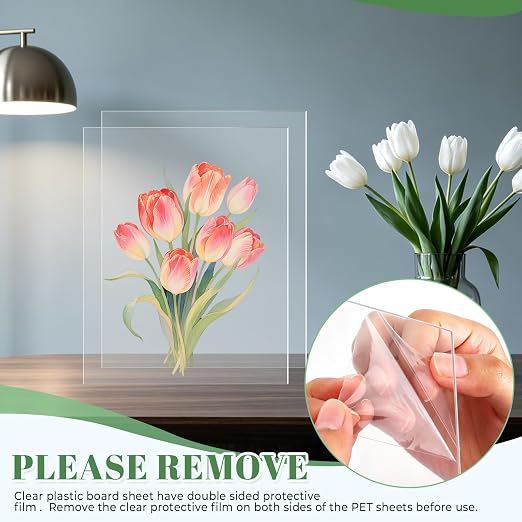 TKOnline 14 PCS Plexiglass Sheets, Invitations, Poster Frames Plastic Board