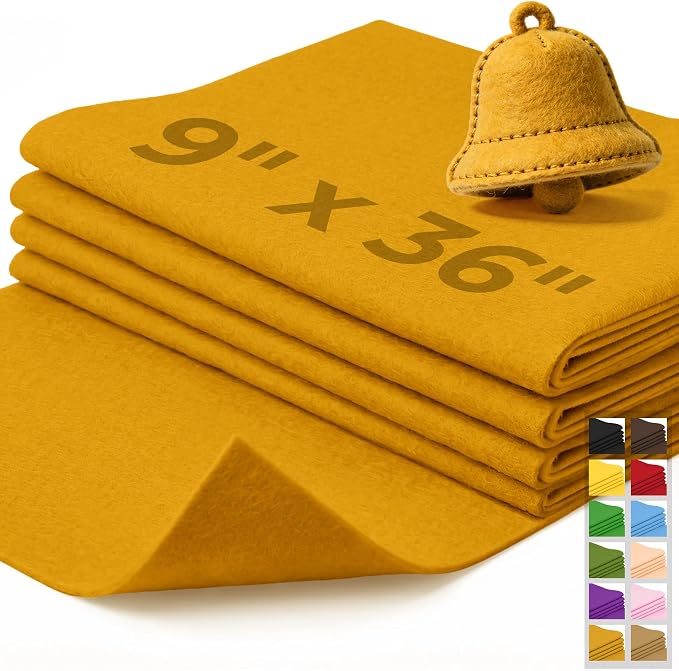 IONTACH 9" X 36" Soft Felt Sheets 1.6mm Thick | Acrylic Felt Fabric