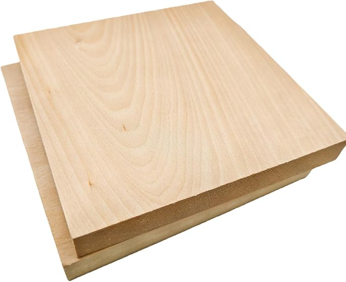 2PCS Unfinished Basswood Blocks