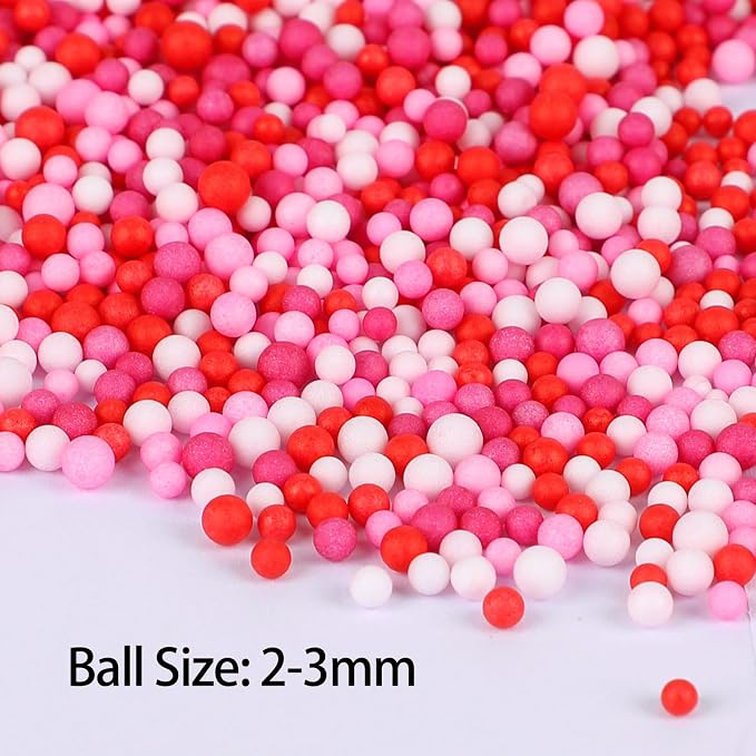CCINEE 80000 Pieces Foam Balls Slime Supplies Colorful Foam Beads 2-3mm