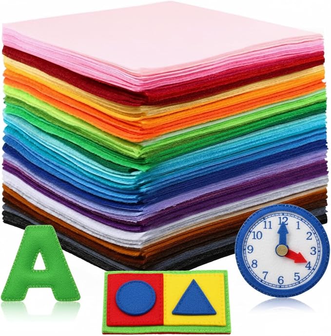 Moukeren 120 Pcs 12 x 12 Inch Felt Sheets Bulk