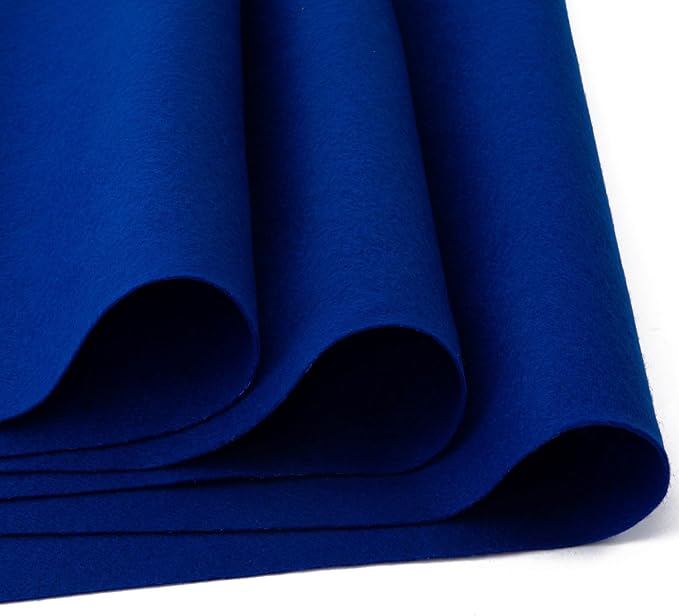 HaoFeiJH Blue Felt Fabric 36" X 36" 1.6mm，Fabric Sheets Soft Woven Acrylic