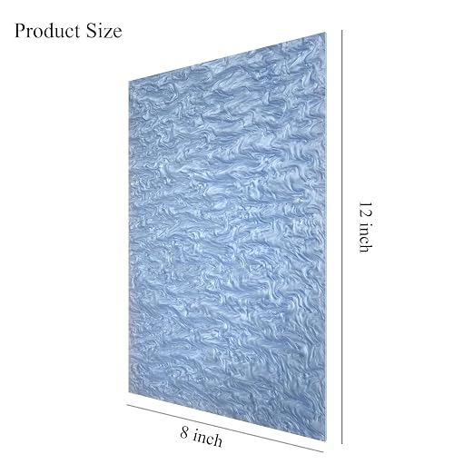 TOEPODO Pearlescent Ripple Cast Acrylic Sheets 1/8inch Thick Marble Acrylic