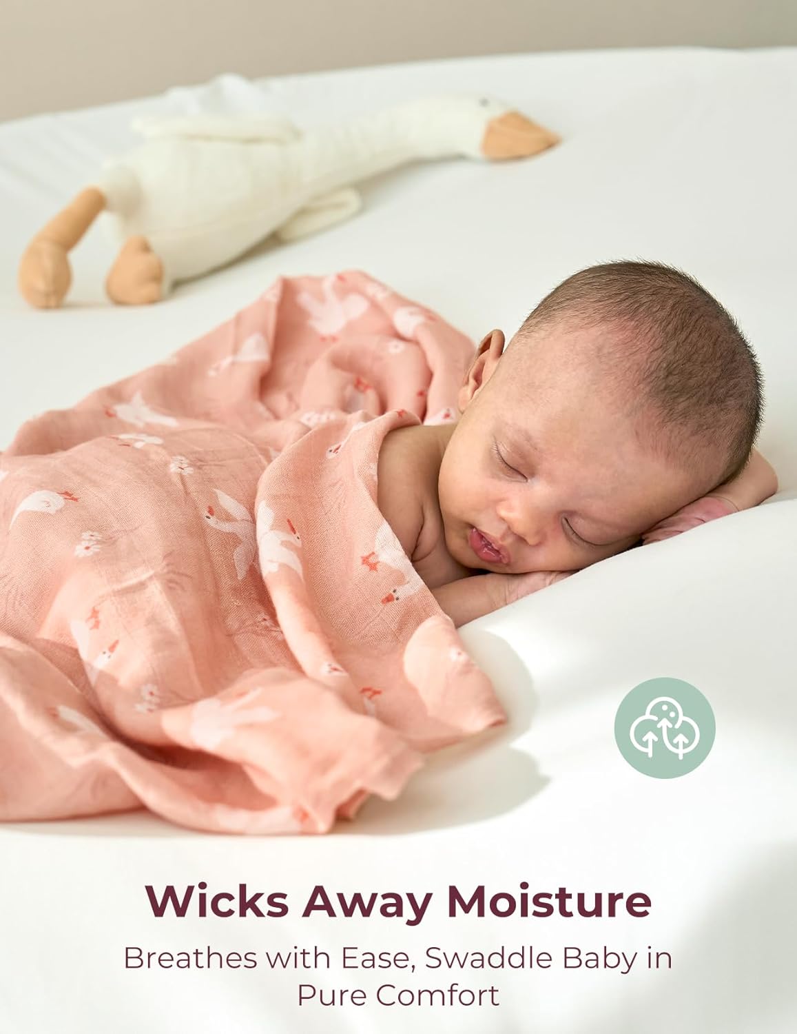 Momcozy Muslin Best Wishes Swaddle Blankets, Ultra Soft Neutral Registry Essentials, Pasture Pals & Pumpkin Dreams, Breathable Large 47'' x 47'' Newborn Boys Girls Receiving Blanket