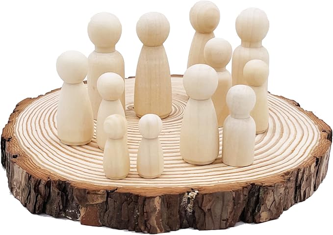Natural Round Discs Rustic Wood Slices 5 Pcs 7-8 inch Unfinished Wood kit
