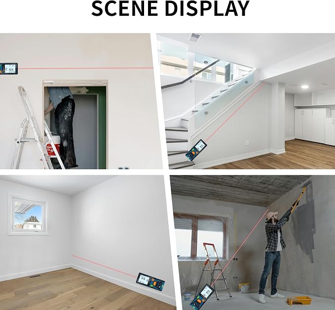 Laser Distance Measure Backlit LCD