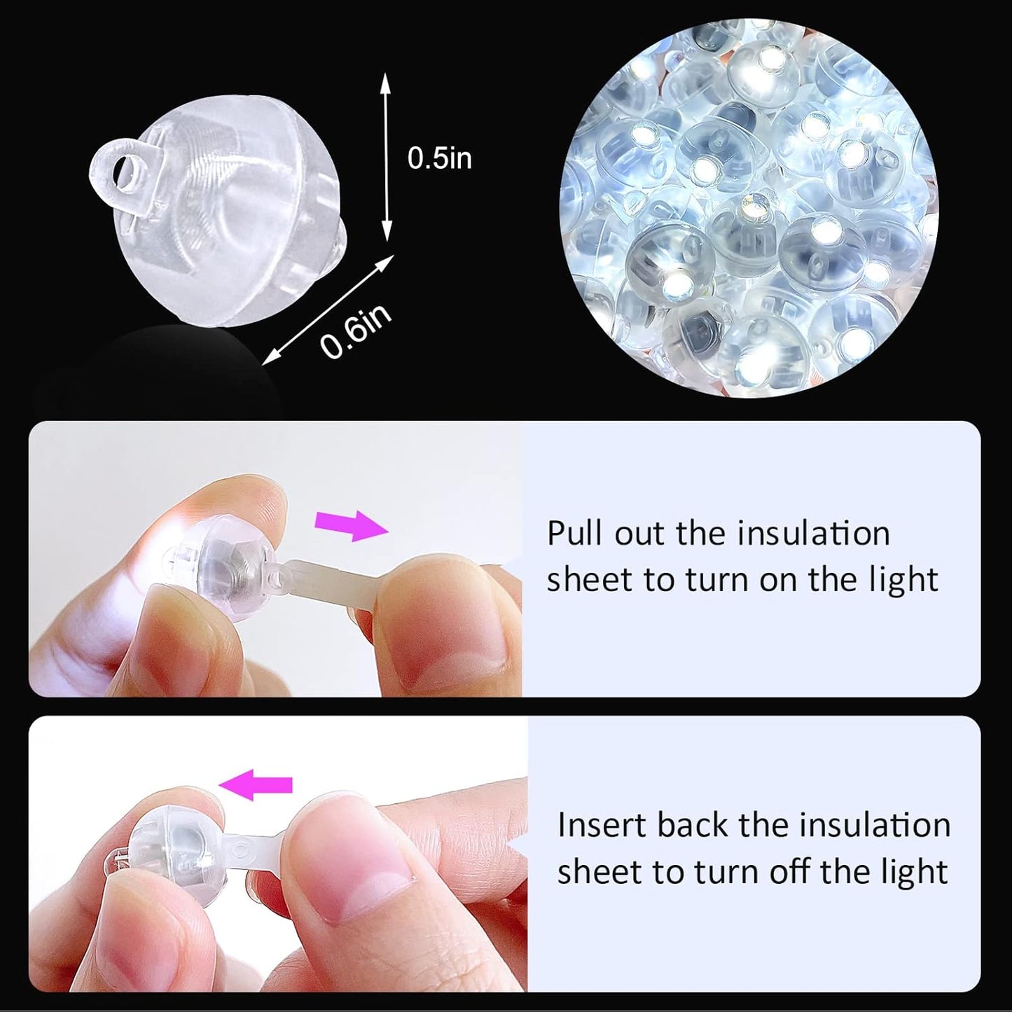 ZGWJ 50PCs Flash Mini Led Lights for Paper Lantern, White Led Balloons Light up Balloons for Neon Party Lights Easter Eggs Christmas Halloween Birthday Party Wedding Decoration