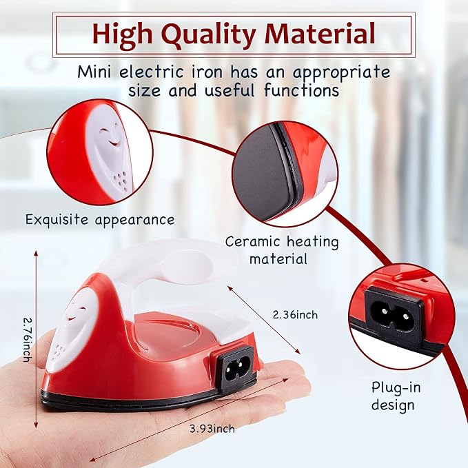 Honoson Mini Craft Iron Mini Heat Press Small Iron 3.93 x 2.36 x 2.76 in