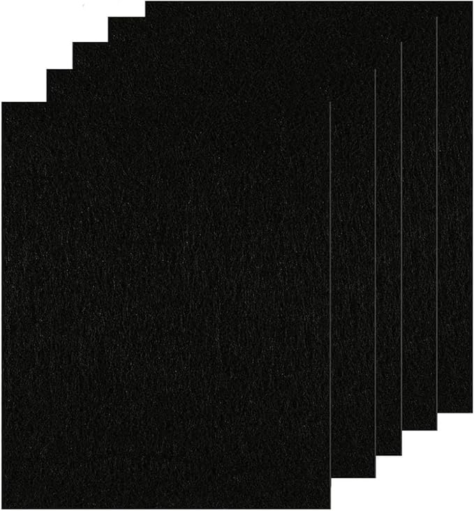 Self Adhesive Felt Sheets 5 Pieces Black Furniture Strip 11.8 x 7.9 inch A4